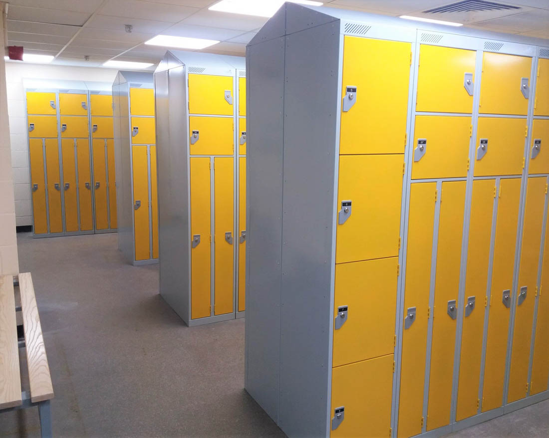Staff Lockers for Reach Printing Storing Crash Helmets and Footwear