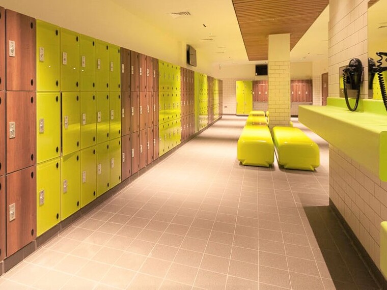 Mixed Glass and Laminate Lockers
