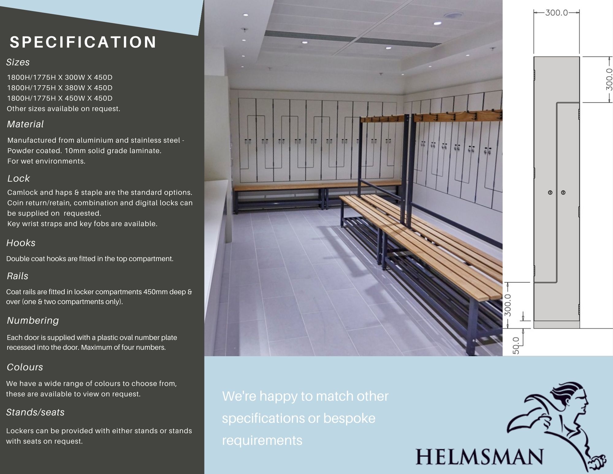 Helmsman Z lockers specifications
