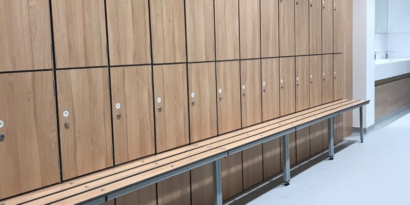 Laminate Lockers with Matching Benches