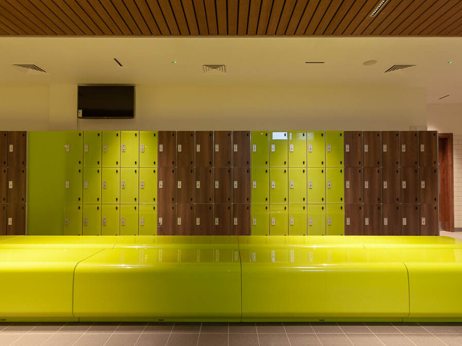 Bench Seating and Glass and Laminate Lockers