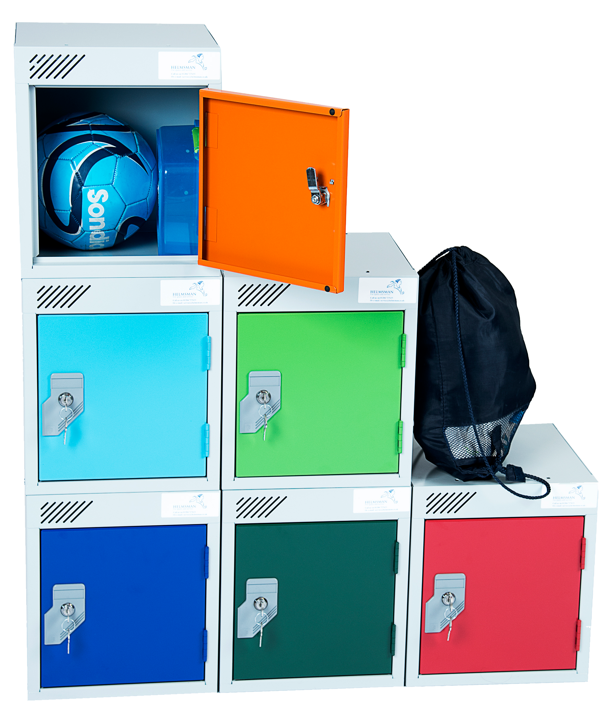 modular lockers stacked