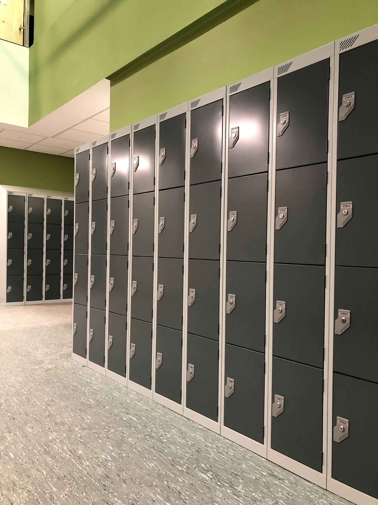 Secondary lockers at West Coventry Academy Helmsman