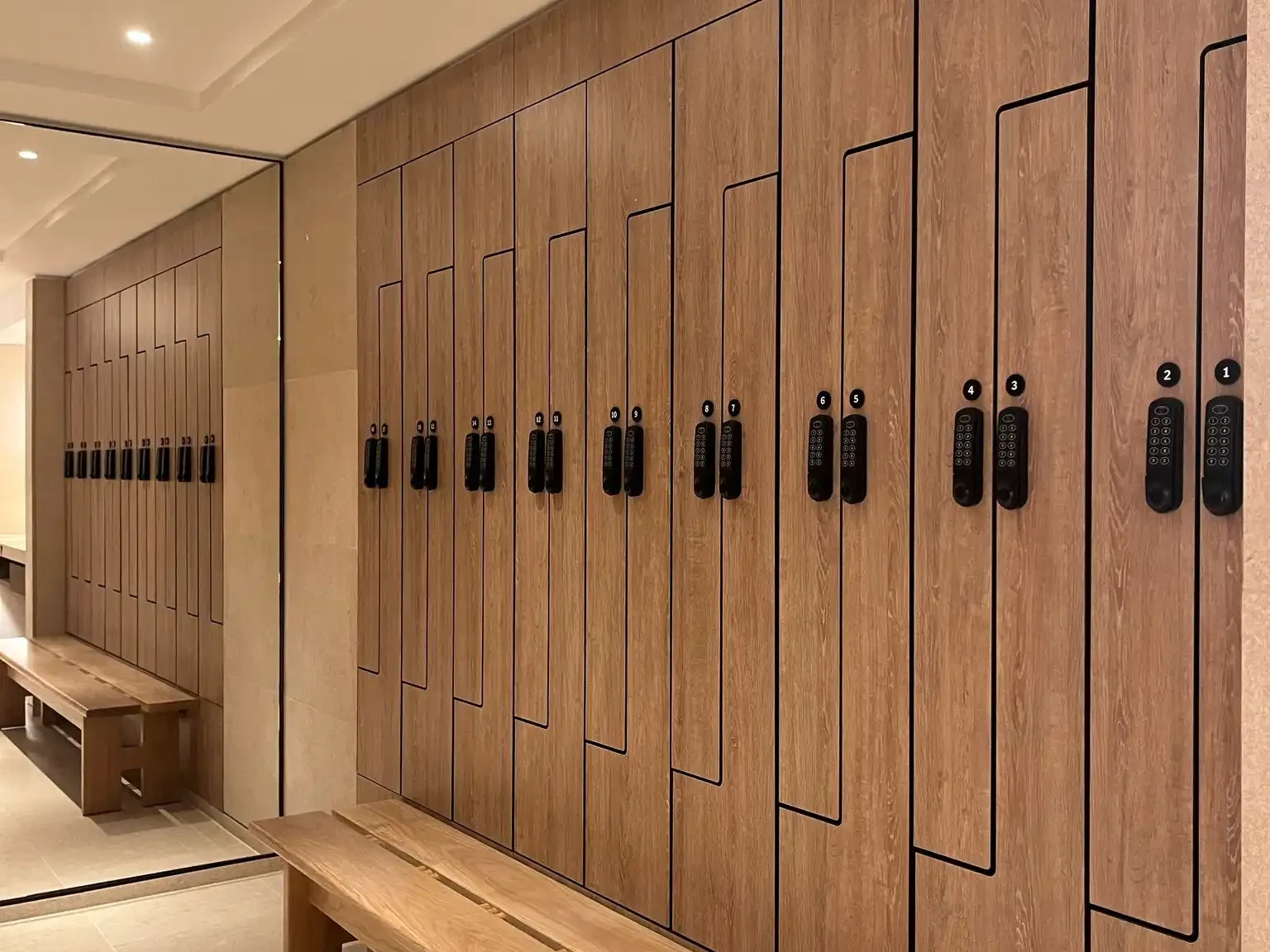 Z shaped lockers for offices